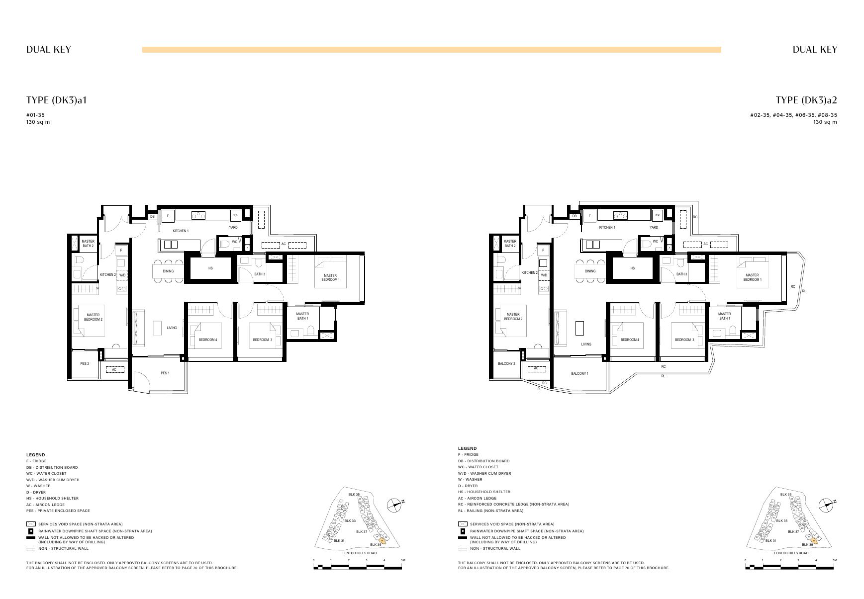 Dual key floor plan